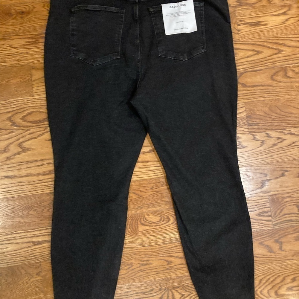 Good American Good Legs Jeans Plus Size‎ 24 Black Stretch Jeans NWT - Picture 4 of 7